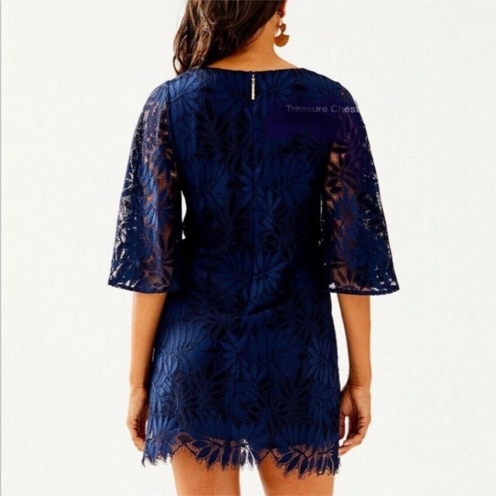 Lilly Pulitzer Jackelin Romper Navy Lace size 2 - Picture 2 of 10
